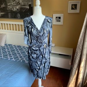 Snake Print Woman’s Wrap Dress